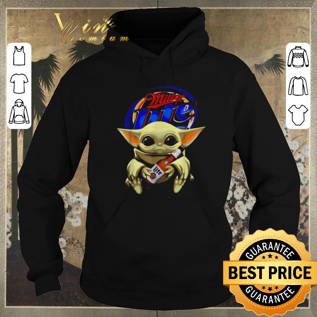 Pretty Star Wars Baby Yoda hug Miller Lite Beer Mandalorian shirt sweater 4 - Pretty Star Wars Baby Yoda hug Miller Lite Beer Mandalorian shirt sweater