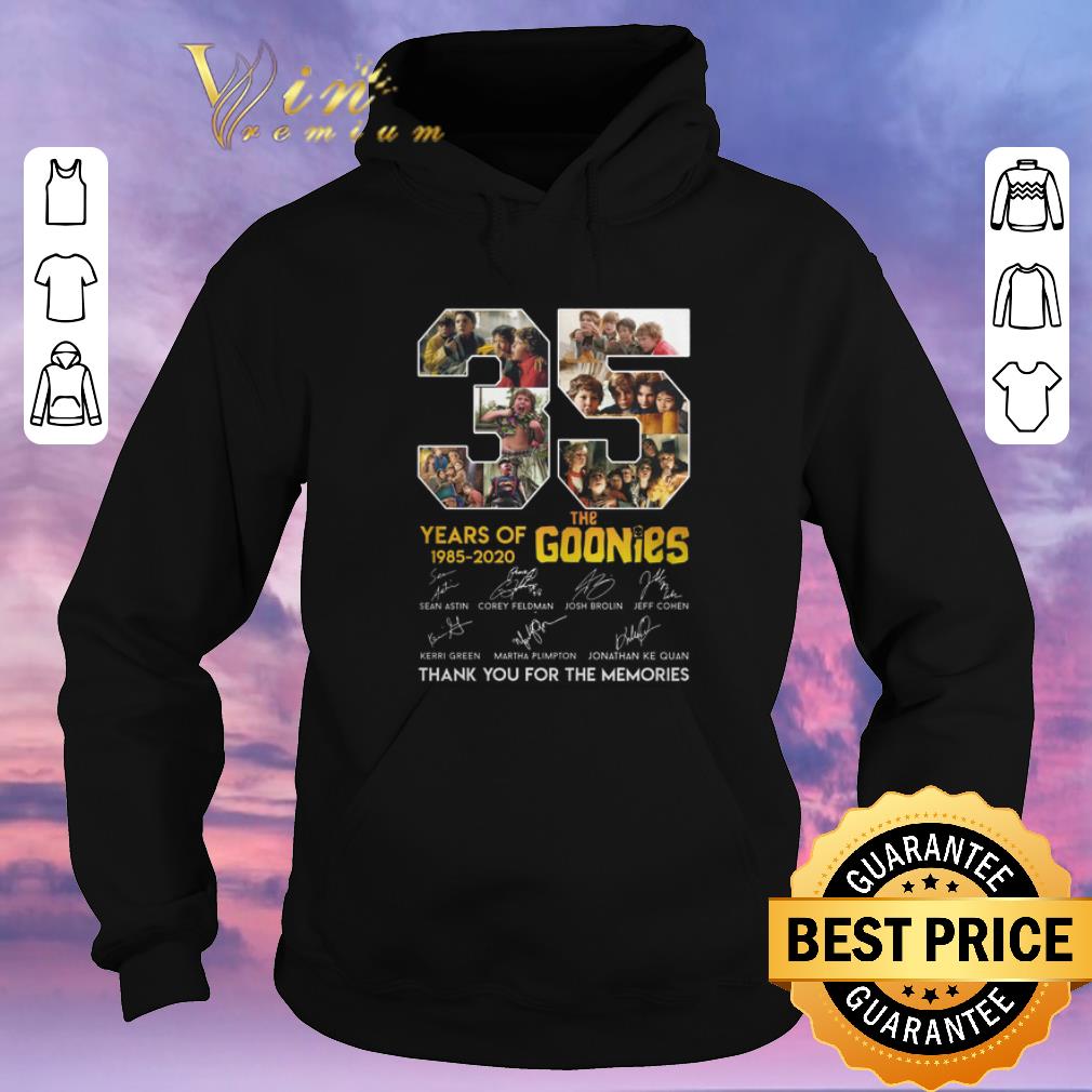 Pretty Thank you for the memories 35 years of 1985 2020 The Goonies shirt 4 - Pretty Thank you for the memories 35 years of 1985-2020 The Goonies shirt