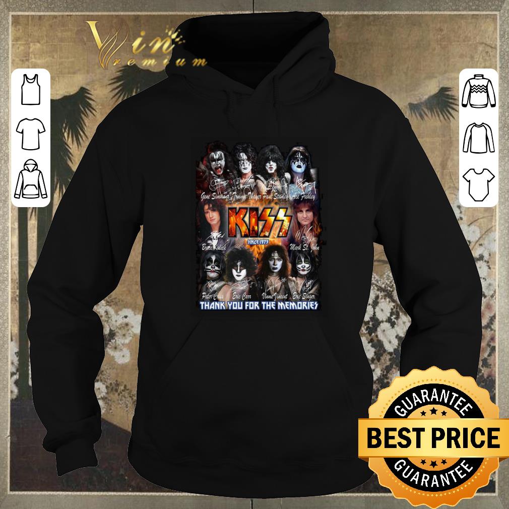 Pretty Thank you for the memories All signature Kiss since 1973 shirt 4 - Pretty Thank you for the memories All signature Kiss since 1973 shirt
