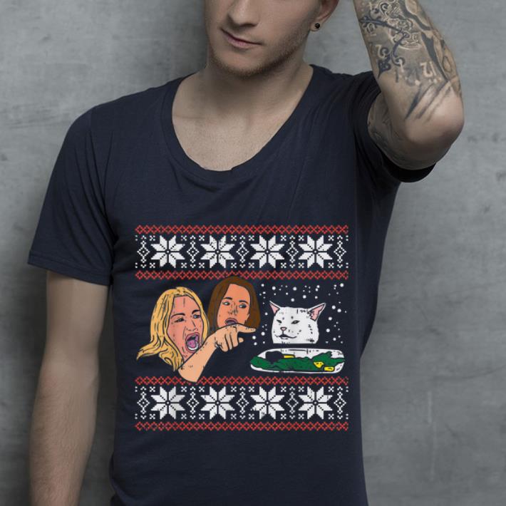 Pretty Woman Yelling At A Cat Meme Ugly Christmas Sweater shirt 4 - Pretty Woman Yelling At A Cat Meme Ugly Christmas Sweater shirt