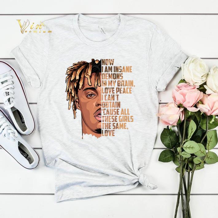 RIP Juice Wrld now i am insane demons in my brain love peace shirt sweater 4 - RIP Juice Wrld now i am insane demons in my brain love peace shirt sweater