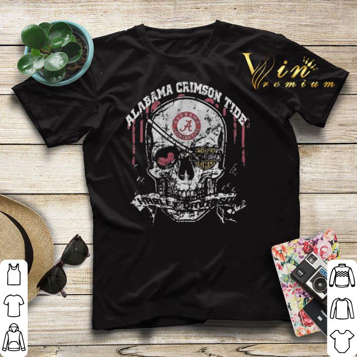 Skull Alabama Crimson Tide Harley Davidson shirt sweater 4 - Skull Alabama Crimson Tide Harley-Davidson shirt sweater