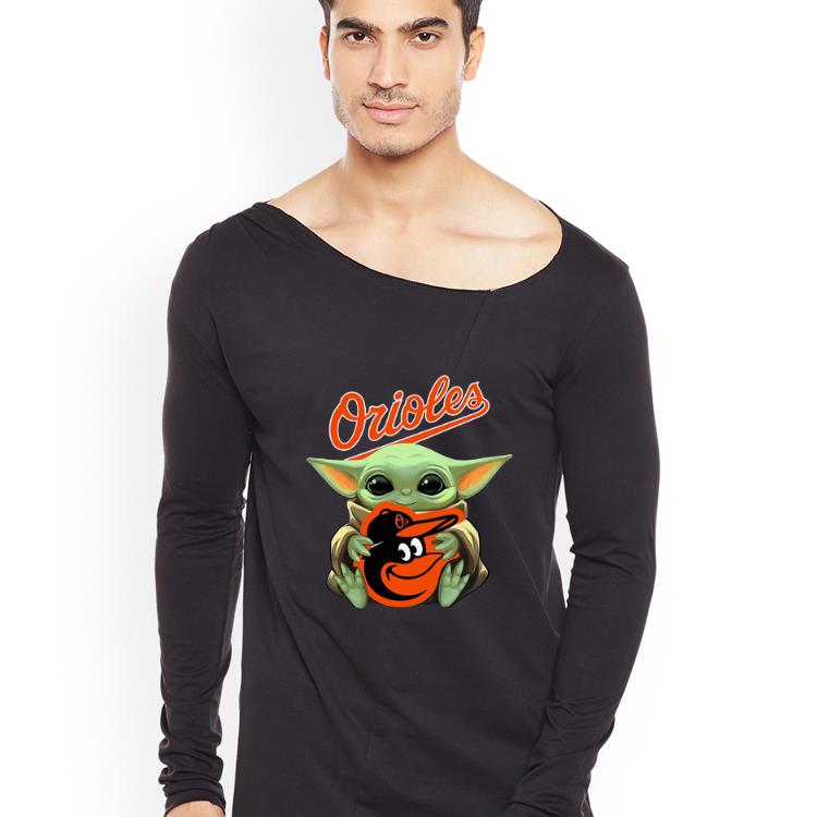 Top Baby Yoda Hug Baltimore Orioles shirt 4 - Top Baby Yoda Hug Baltimore Orioles shirt