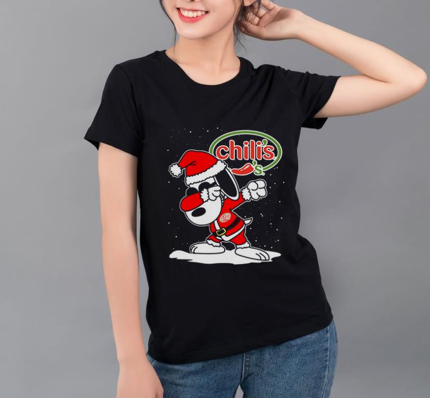 Top Santa Snoopy Chili s Merry Christmas shirt 4 - Top Santa Snoopy Chili’s Merry Christmas shirt