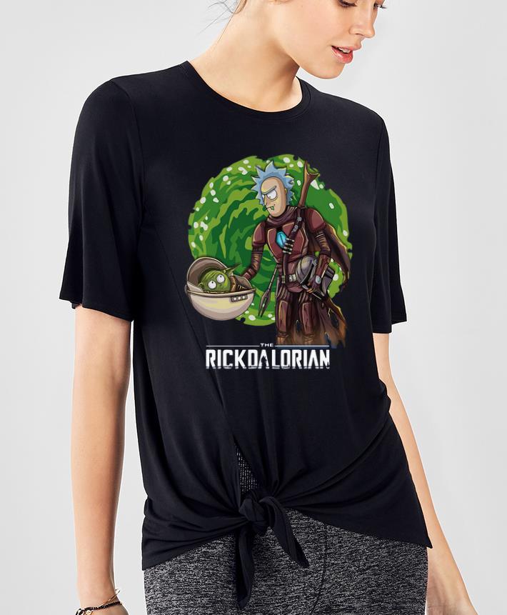 Top The Rickdalorian Baby Yoda And Rick shirt 4 - Top The Rickdalorian Baby Yoda And Rick shirt