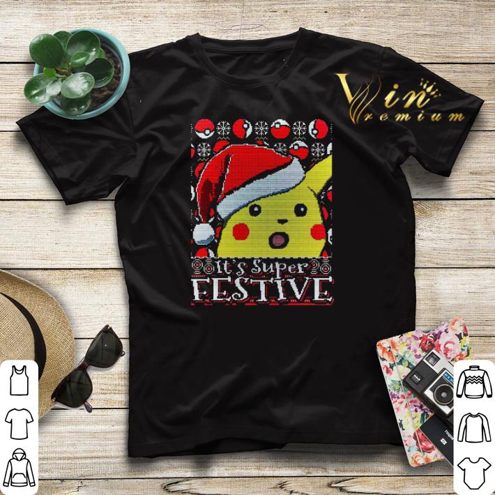 Ugly Christmas Santa Pikachu It s Super Festive sweater 4 - Ugly Christmas Santa Pikachu It's Super Festive sweater