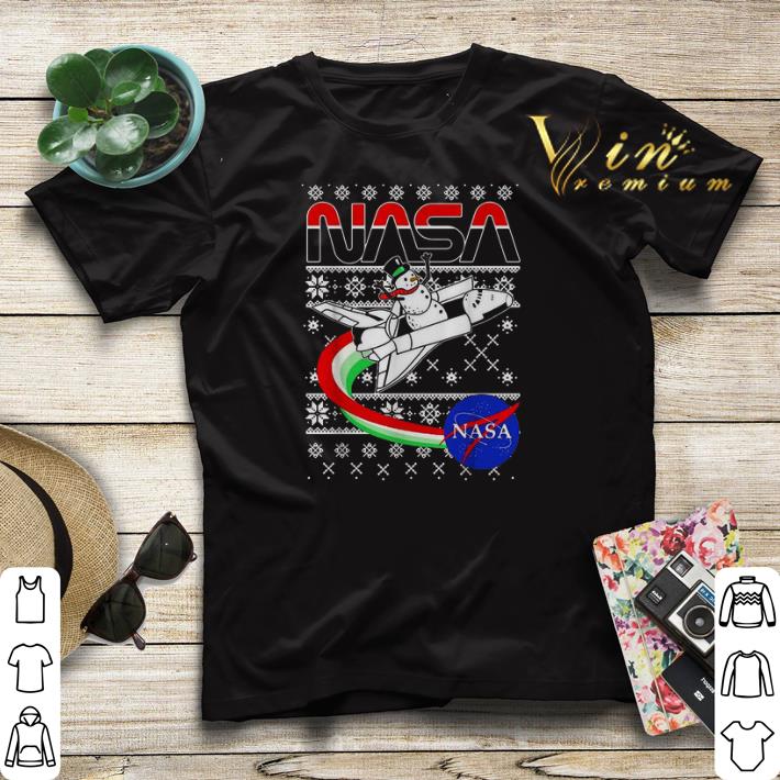 Ugly Christmas Snowman NASA Rocket sweater 4 - Ugly Christmas Snowman NASA Rocket sweater