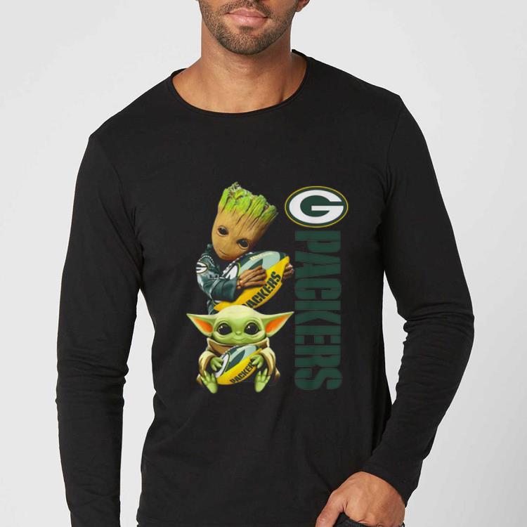Awesome Baby Yoda And Baby Groot Hug Green Bay Packers shirt 4 - Awesome Baby Yoda And Baby Groot Hug Green Bay Packers shirt