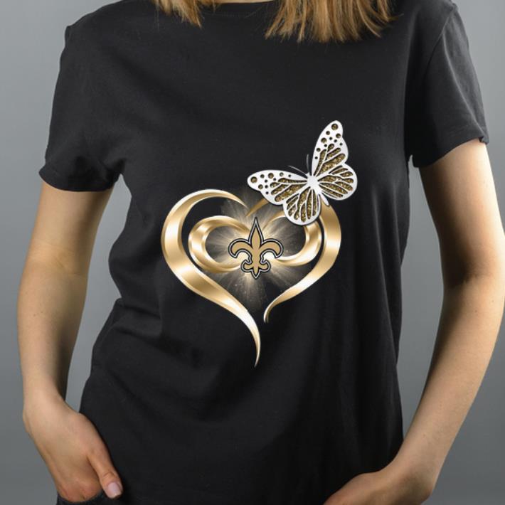 Awesome Butterfly Heart Love New Orleans Saints shirt 4 - Awesome Butterfly Heart Love New Orleans Saints shirt