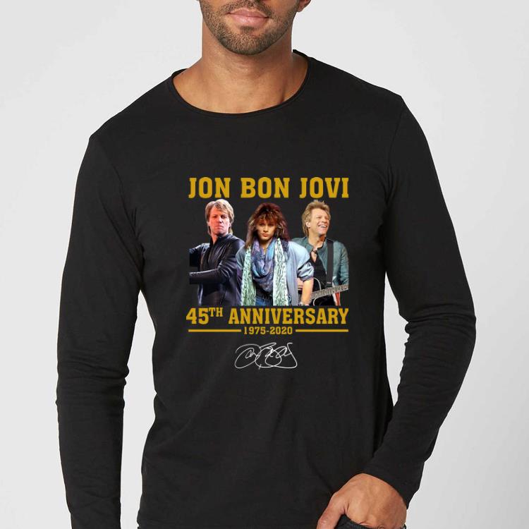 Awesome Jon Bon Jovi 45th Anniversary 1975 2020 Signature shirt 4 - Awesome Jon Bon Jovi 45th Anniversary 1975 2020 Signature shirt