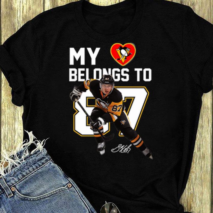 Awesome My Heart Pittsburgh Penguins Belongs To 87 Hockey Signature shirt 4 - Awesome My Heart Pittsburgh Penguins Belongs To 87 Hockey Signature shirt