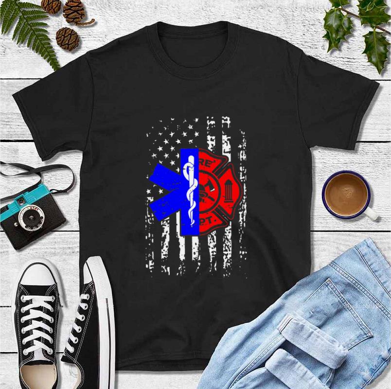 Awesome Nurse EMT and Firefighter American Flag shirt 4 - Awesome Nurse EMT and Firefighter American Flag shirt