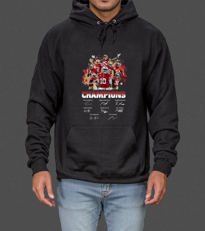 Awesome San Francisco 49ers 2019 NFC West Champions Signatures shirt 4 - Awesome San Francisco 49ers 2019 NFC West Champions Signatures shirt