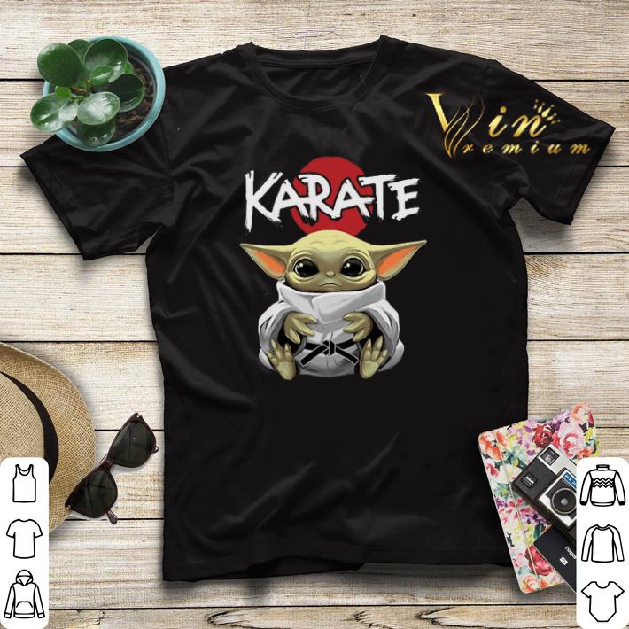 Baby Yoda wearing Karate Star Wars shirt sweater 4 - Baby Yoda wearing Karate Star Wars shirt sweater