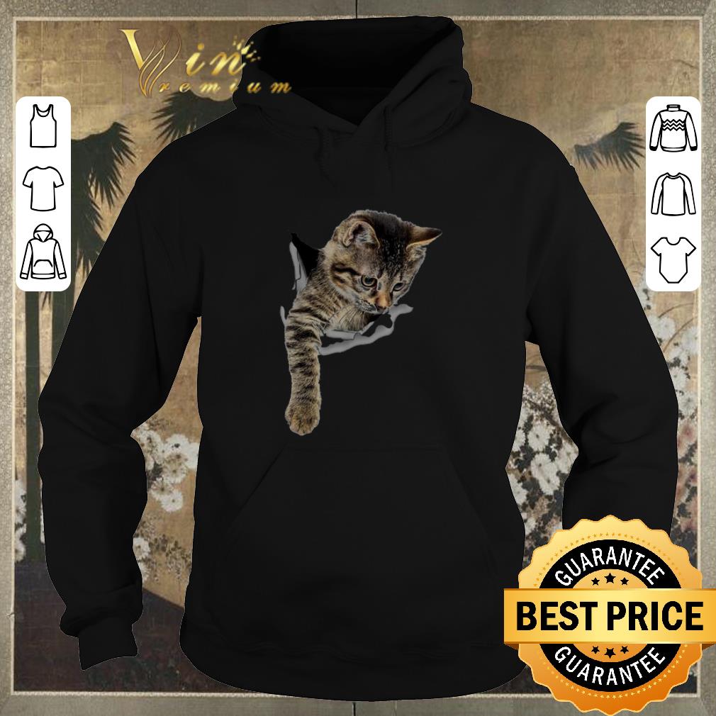 Funny Cat torn paper shirt sweater 4 - Funny Cat torn paper shirt sweater