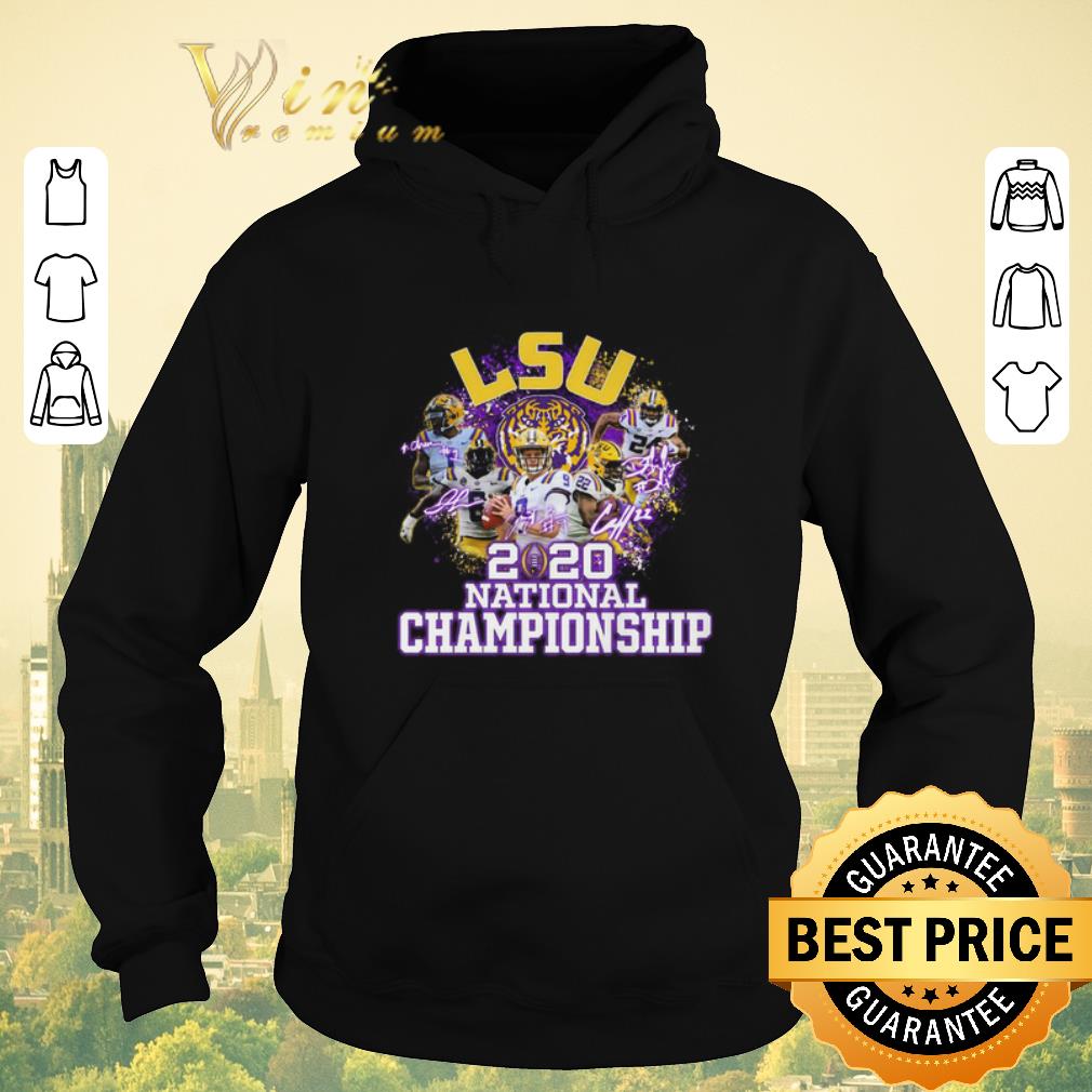 Funny LSU Tigers signatures 2020 National Championship shirt sweater 4 - Funny LSU Tigers signatures 2020 National Championship shirt sweater