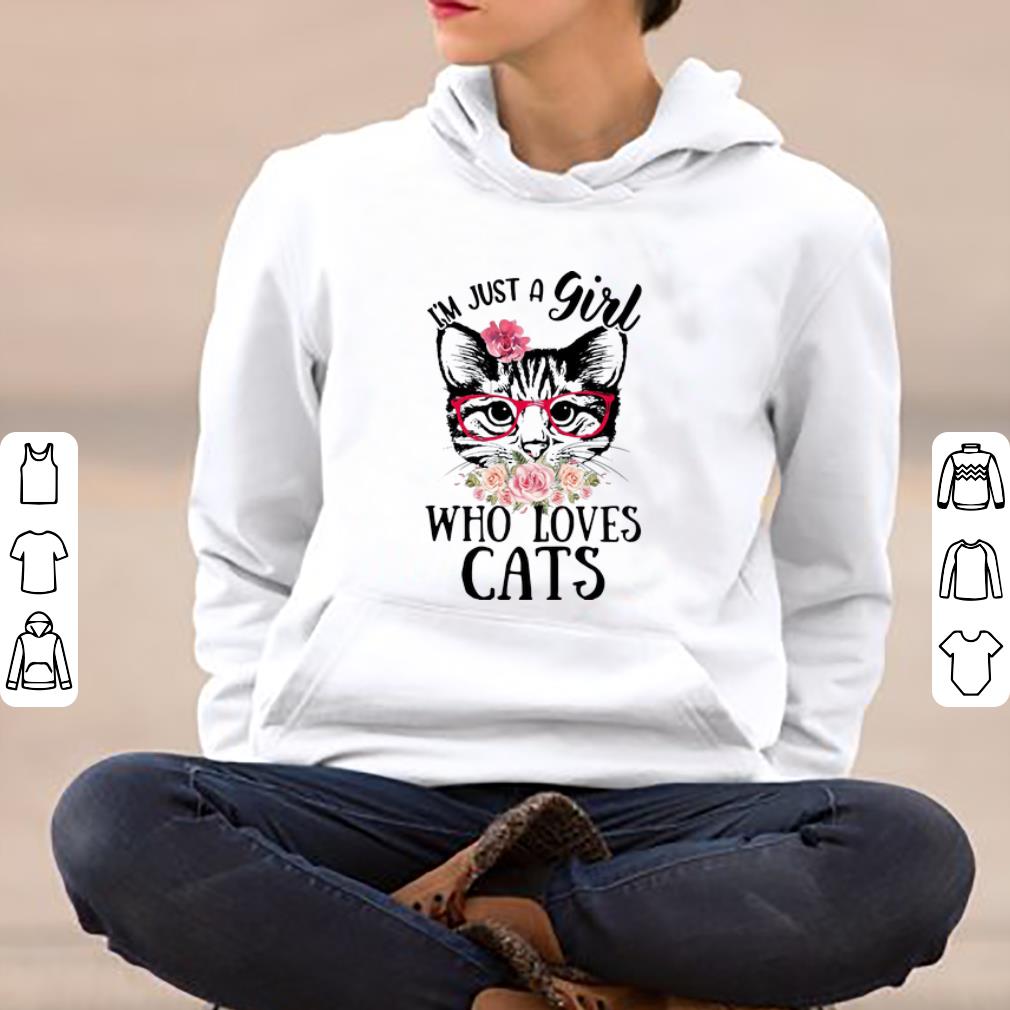 Hot Floral I m Just A Girl Who Loves Cats shirt 4 - Hot Floral I’m Just A Girl Who Loves Cats shirt