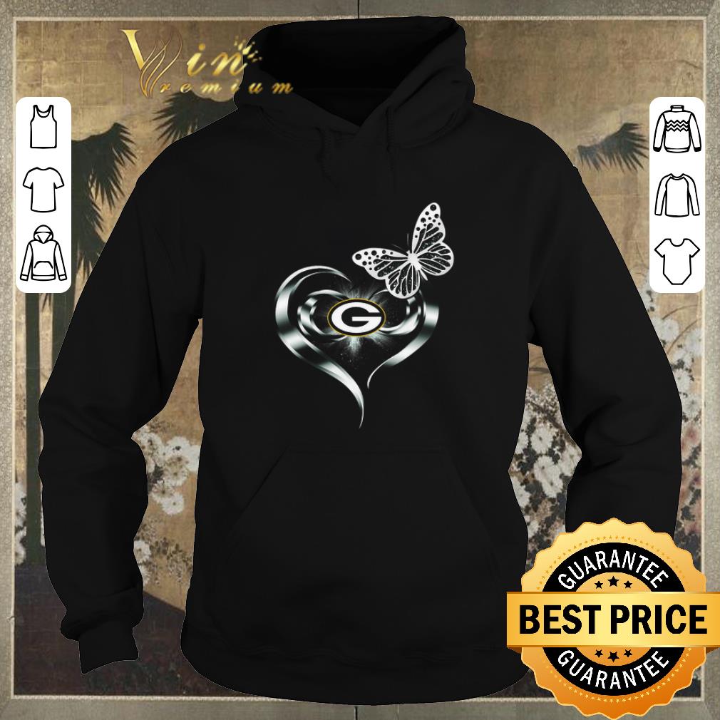 Hot Green Bay Packers love butterfly heart shirt sweater 4 - Hot Green Bay Packers love butterfly heart shirt sweater