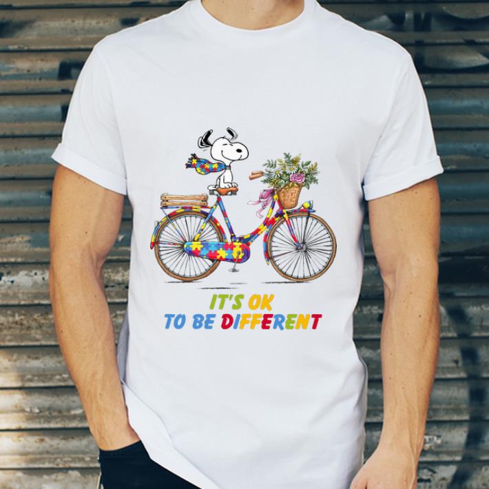 Hot Snoopy Riding Bike It s Ok To Be Different Autism shirt 4 - Hot Snoopy Riding Bike It’s Ok To Be Different Autism shirt