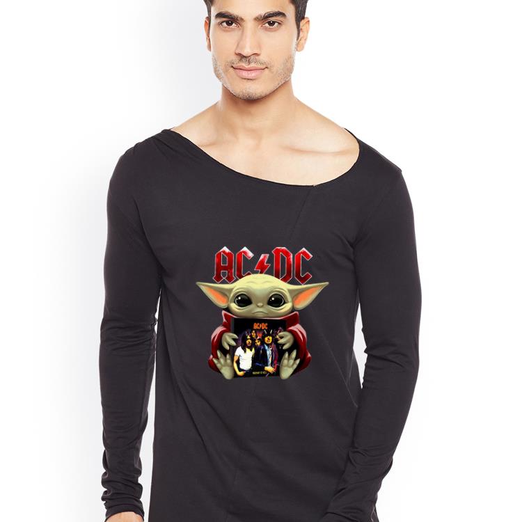 Hot Star Wars Baby Yoda Hug ACDC shirt 4 - Hot Star Wars Baby Yoda Hug ACDC shirt