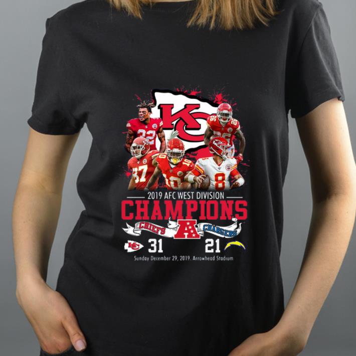 Nice Kansas City Chiefs 2019 Afc West Division Champions Chiefs Vs Chargers shirt 4 - Nice Kansas City Chiefs 2019 Afc West Division Champions Chiefs Vs Chargers shirt
