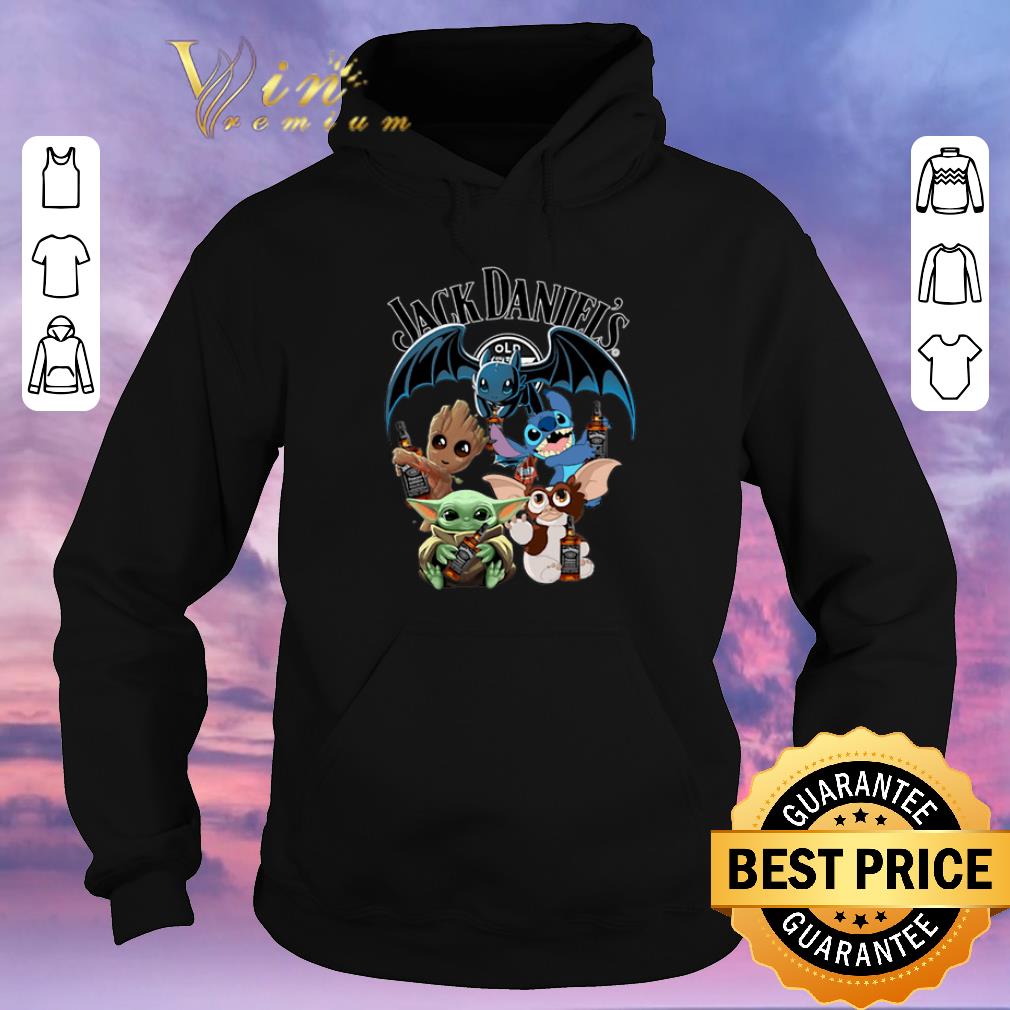Official Jack Daniel s Baby Yoda Baby Groot and Toothless Stitch Gizmo shirt sweater 4 - Official Jack Daniel's Baby Yoda Baby Groot and Toothless Stitch Gizmo shirt sweater