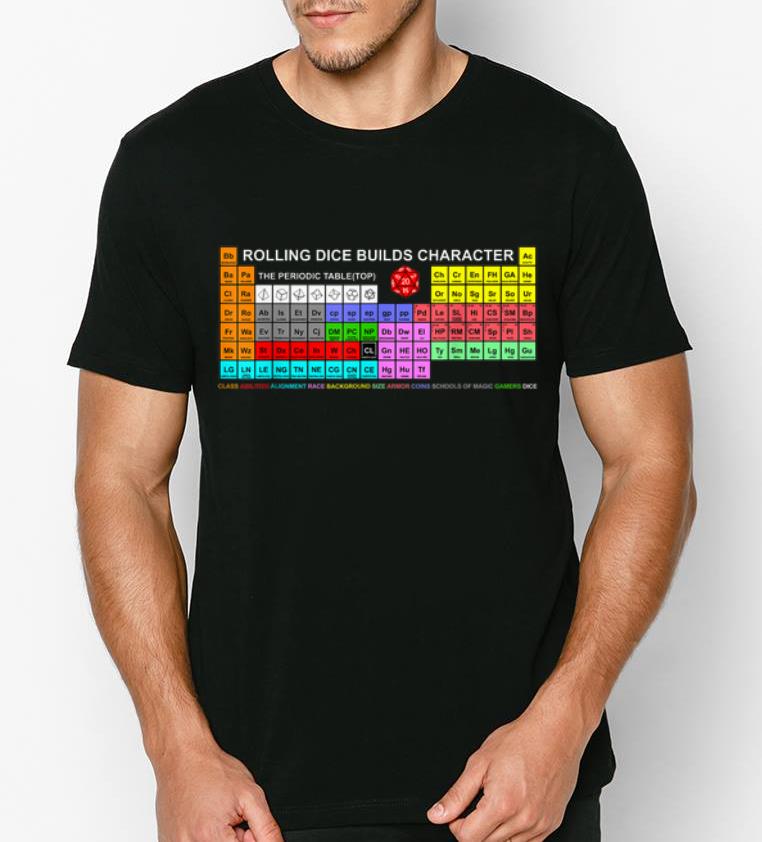 Official RPG Dungeon Periodic Table Rolling Dice Builds Character shirt 4 - Official RPG Dungeon Periodic Table Rolling Dice Builds Character shirt
