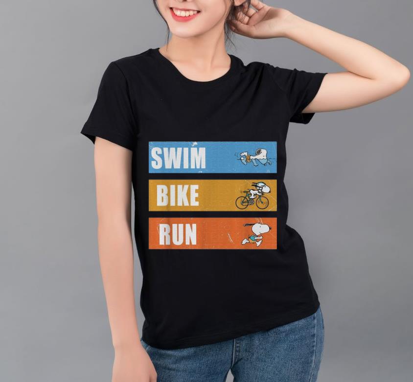 Official Snoopy Swim Bike Run shirt 4 - Official Snoopy Swim Bike Run shirt