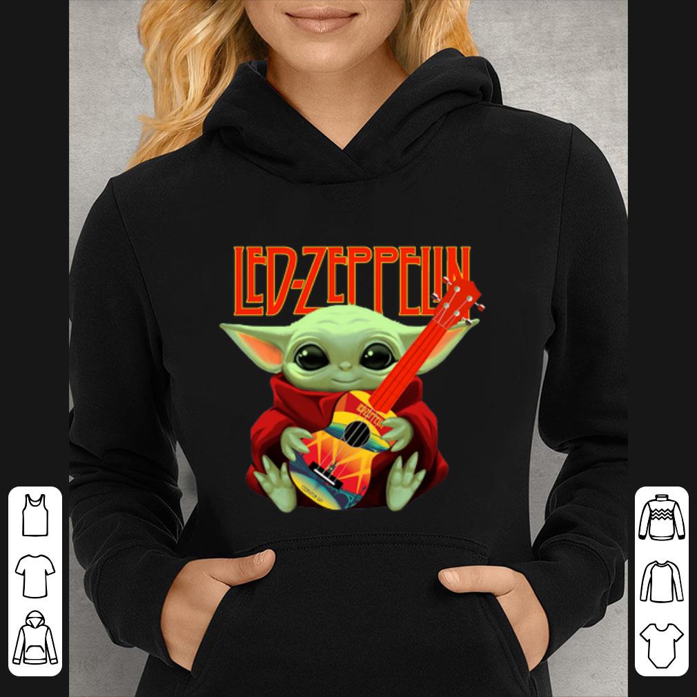 Original Baby Yoda Hug Led zeppelin Guitar shirt 4 - Original Baby Yoda Hug Led-zeppelin Guitar shirt