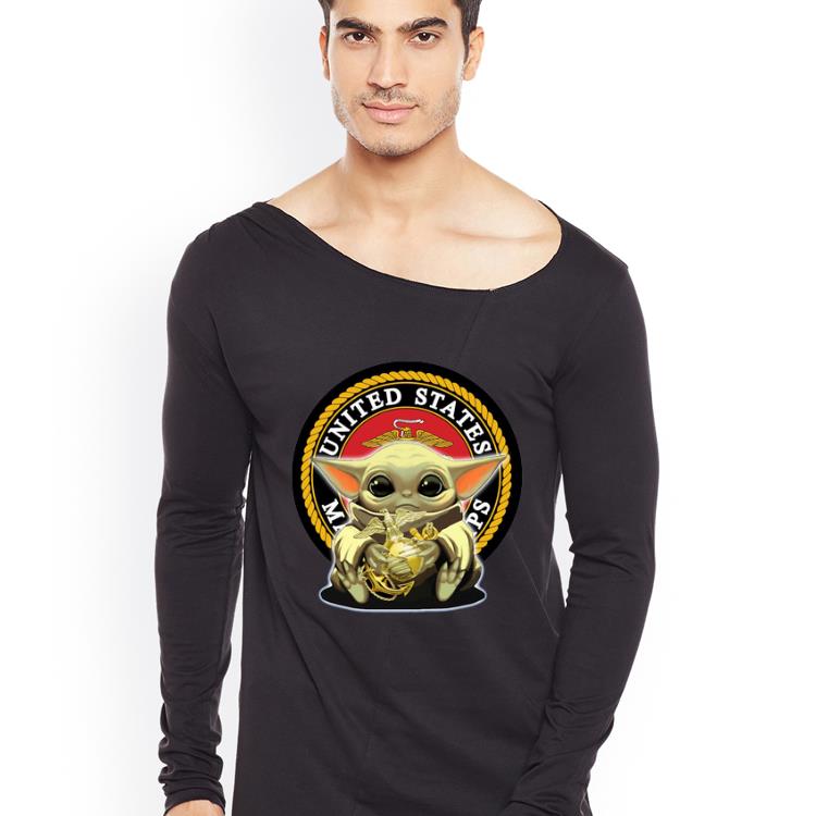 Original Baby Yoda Hug United States Marine Corps shirt 4 - Original Baby Yoda Hug United States Marine Corps shirt