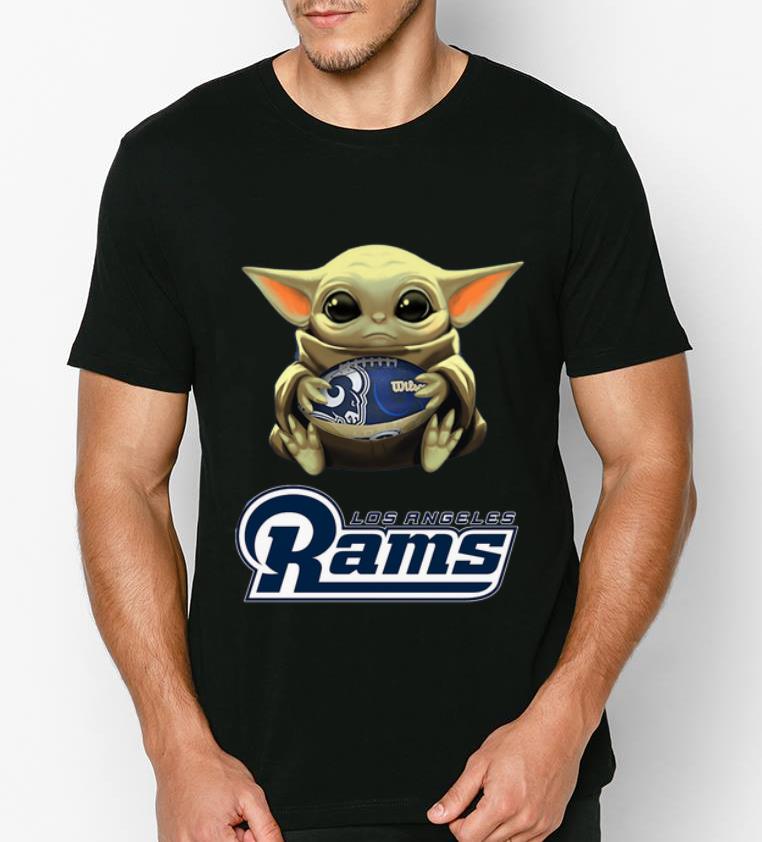 Original Baby Yoda hug Los Angeles Rams shirt 4 - Original Baby Yoda hug Los Angeles Rams shirt