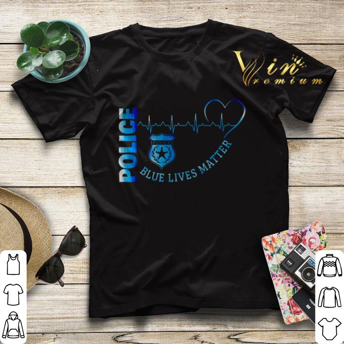Police Blue Lives Matter Heartbeat shirt sweater 4 - Police Blue Lives Matter Heartbeat shirt sweater
