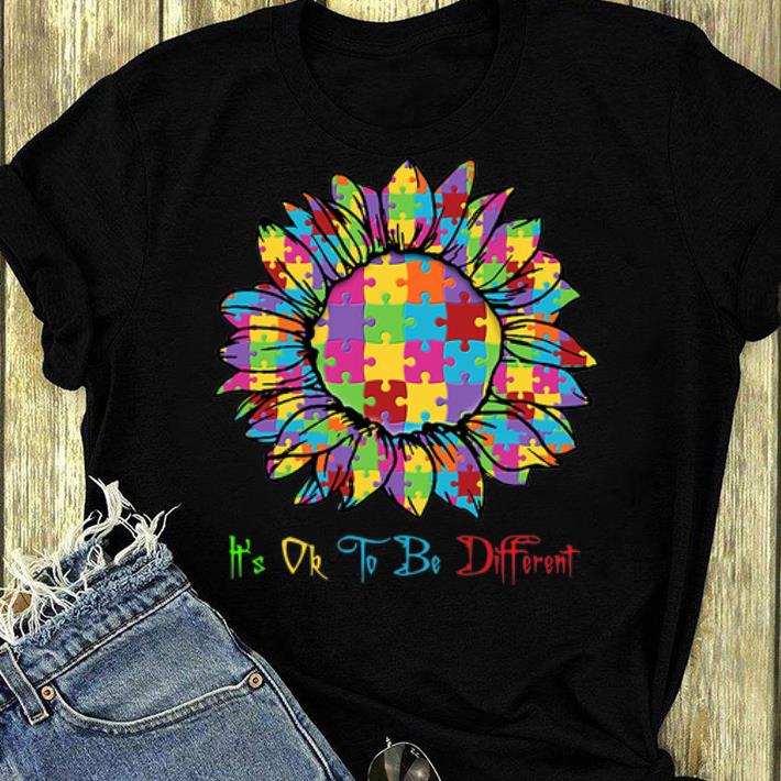Premium Autism Sunflower It s Ok To Be Different shirt 4 - Premium Autism Sunflower It’s Ok To Be Different shirt
