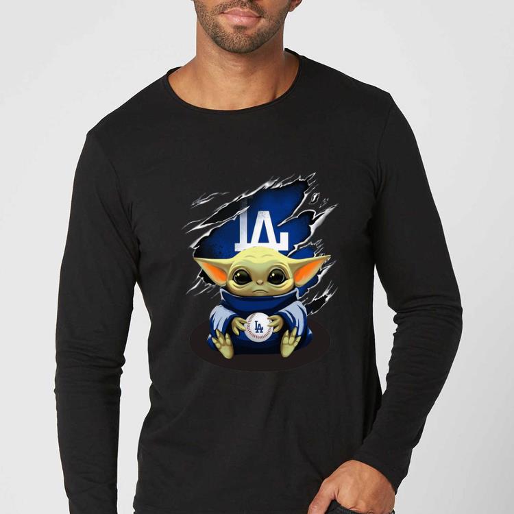 Premium Baby Yoda Blood Inside Los Angeles Dodgers shirt 4 - Premium Baby Yoda Blood Inside Los Angeles Dodgers shirt
