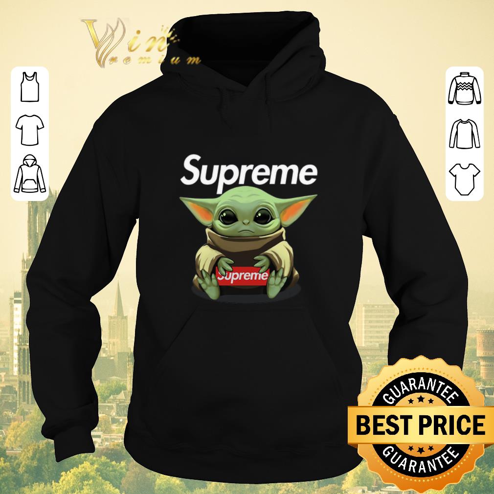 Premium Baby Yoda hug Supreme Star Wars shirt sweater 4 - Premium Baby Yoda hug Supreme Star Wars shirt sweater