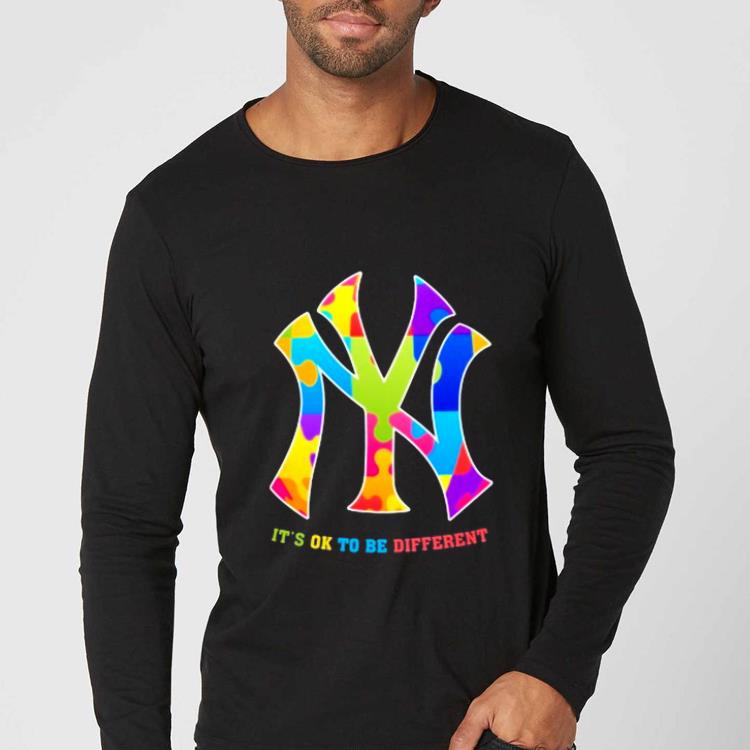 Premium New York Yankees Autism It s ok to be different shirt 4 - Premium New York Yankees Autism It’s ok to be different shirt