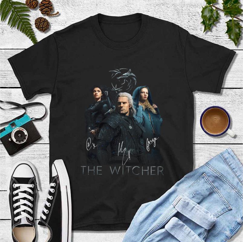 Premium The Witcher Wild Hunt characters signatures shirt 4 - Premium The Witcher Wild Hunt characters signatures shirt