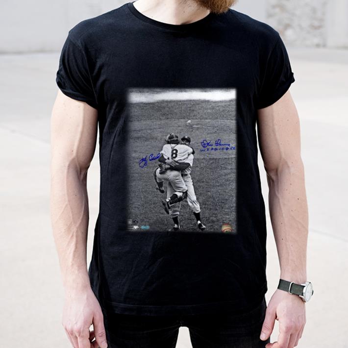 Premium Yogi Berra Don Larsen New York Yankees 1956 World Series Perfect Game Signatures shirt 4 - Premium Yogi Berra & Don Larsen New York Yankees 1956 World Series Perfect Game Signatures shirt