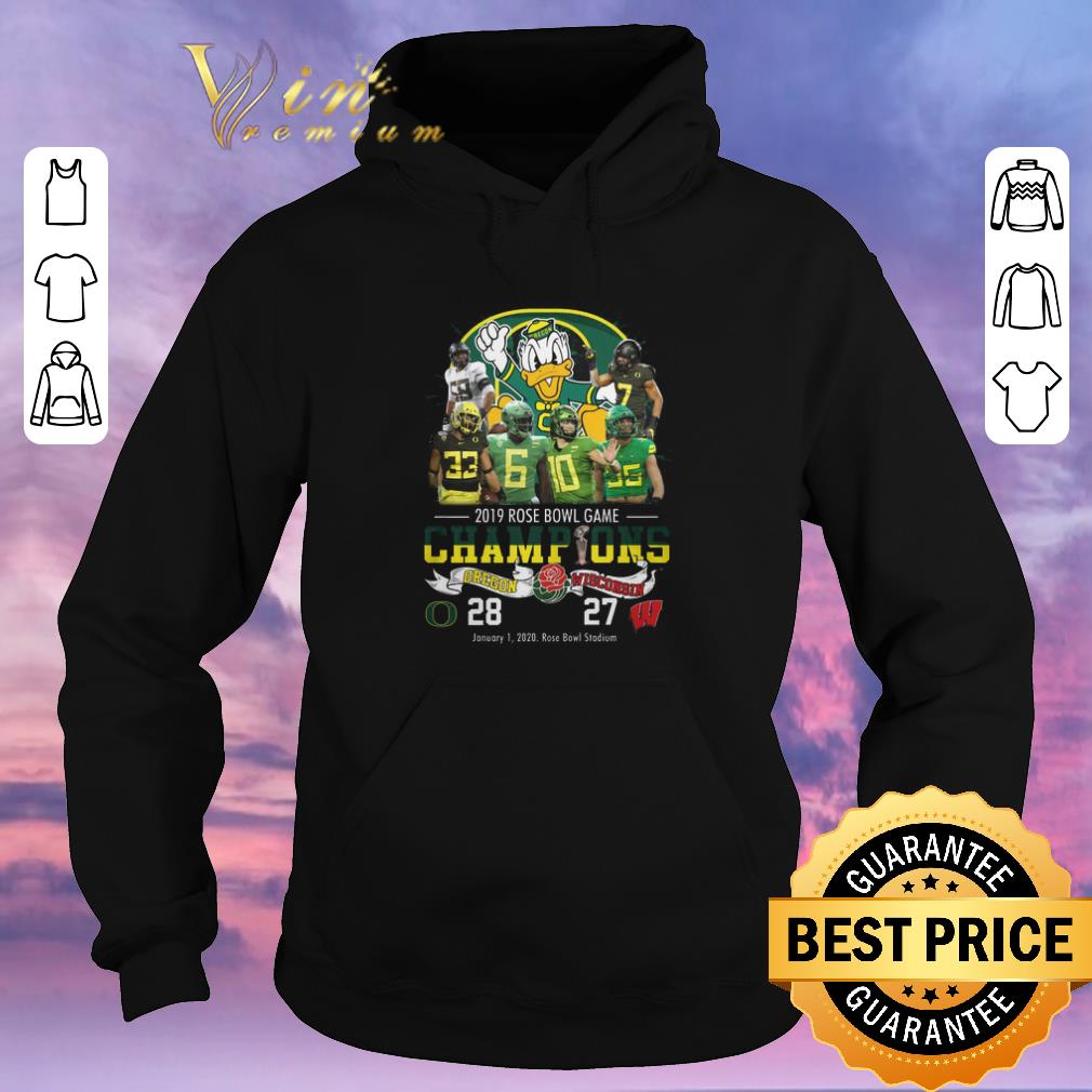Pretty 2019 Rose Bowl Game Champions Oregon Ducks vs Wisconsin 28 27 shirt sweater Pretty 2019 Rose Bowl Game Champions Oregon Ducks vs Wisconsin 28 27 shirt sweater 4 - Pretty 2019 Rose Bowl Game Champions Oregon Ducks vs Wisconsin 28 27 shirt sweater