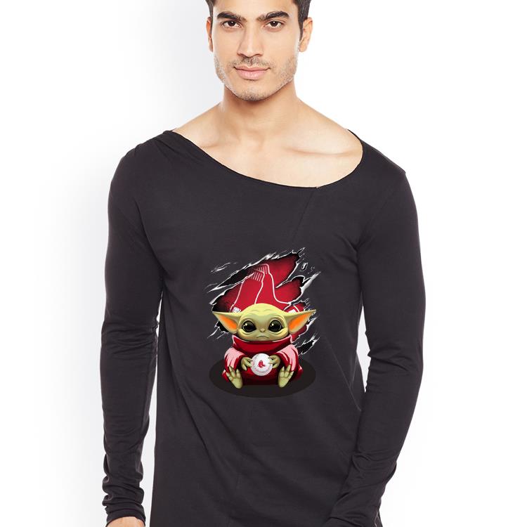 Pretty Baby Yoda Blood Inside Boston Red Sox shirt 4 - Pretty Baby Yoda Blood Inside Boston Red Sox shirt