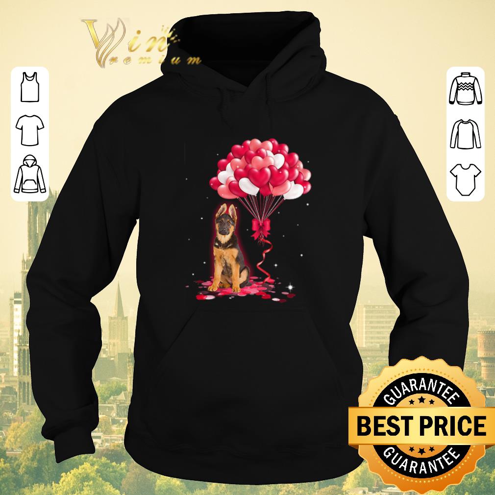 Pretty German Shepherd dog Love Balloons heart shirt sweater 4 - Pretty German Shepherd dog Love Balloons heart shirt sweater