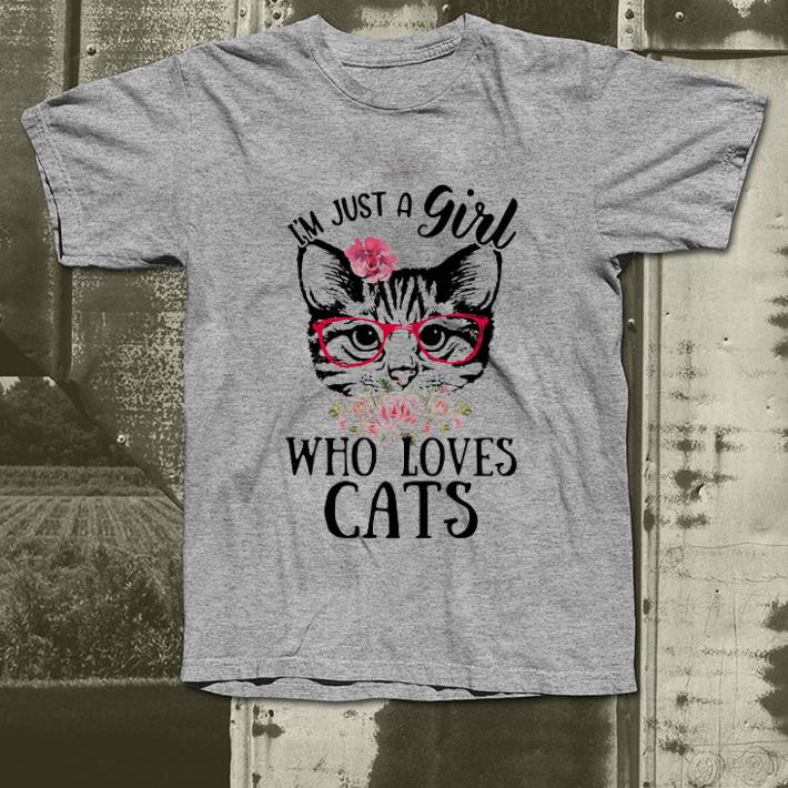 Pretty I m Just A Girl Who Loves Cats Floral shirt 4 - Pretty I’m Just A Girl Who Loves Cats Floral shirt