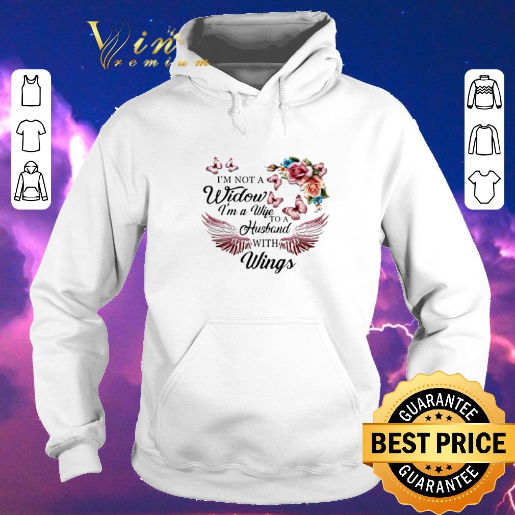 Pretty I m not a widow i m a wife to a husband with wings flowers shirt sweater 4 - Pretty I'm not a widow i'm a wife to a husband with wings flowers shirt sweater