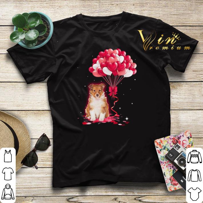 Shetland Sheepdog Love Balloons heart shirt sweater 4 - Shetland Sheepdog Love Balloons heart shirt sweater