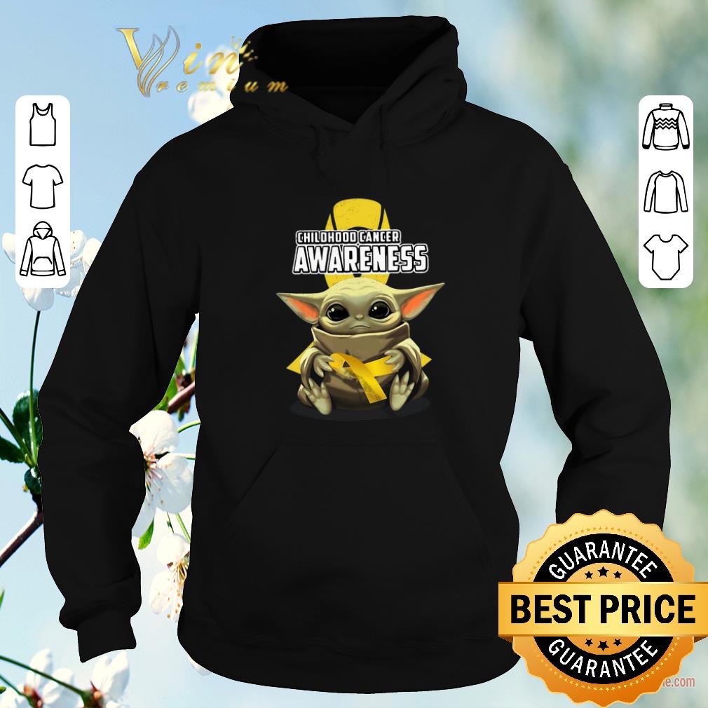 Top Baby Yoda Hug Childhood Cancer Awareness Star Wars Mandalorian shirt sweater 4 - Top Baby Yoda Hug Childhood Cancer Awareness Star Wars Mandalorian shirt sweater