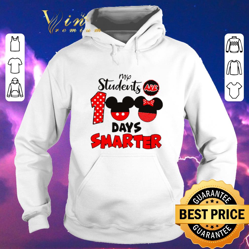Top My students are 100 days smarter Mickey Minnie mouse shirt sweater 4 - Top My students are 100 days smarter Mickey Minnie mouse shirt sweater