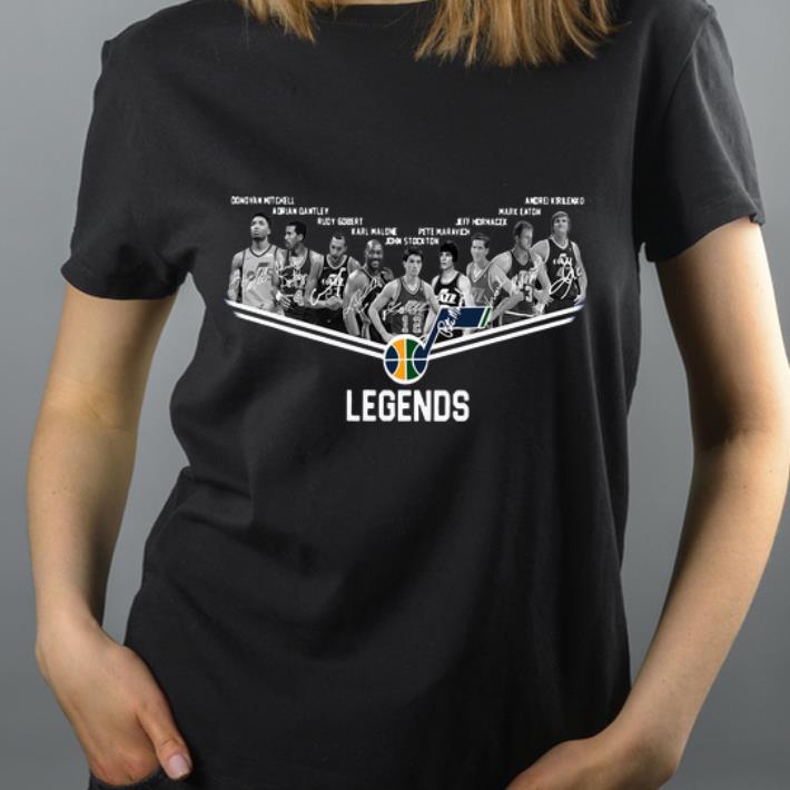 Top NBA Utah Jazz Legends Players Team Signatures shirt 4 - Top NBA Utah Jazz Legends Players Team Signatures shirt