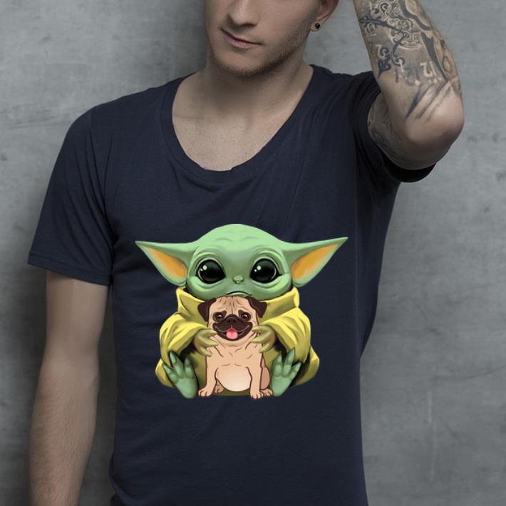 Top Star Wars Baby Yoda Hug Pug Dog Lovers shirt 4 - Top Star Wars Baby Yoda Hug Pug Dog Lovers shirt
