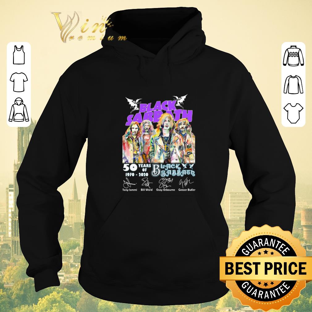 Awesome Black Sabbath 50 years of 1970 2020 signatures Tony Iommi shirt sweater 4 - Awesome Black Sabbath 50 years of 1970 2020 signatures Tony Iommi shirt sweater