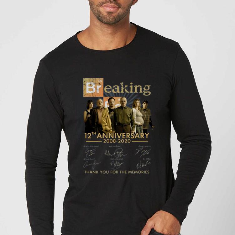 Awesome Breaking Bad 12th Anniversary 2008 2020 Signatures shirt 4 - Awesome Breaking Bad 12th Anniversary 2008 2020 Signatures shirt